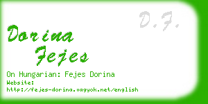 dorina fejes business card